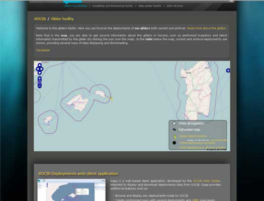 Socib glider web client application