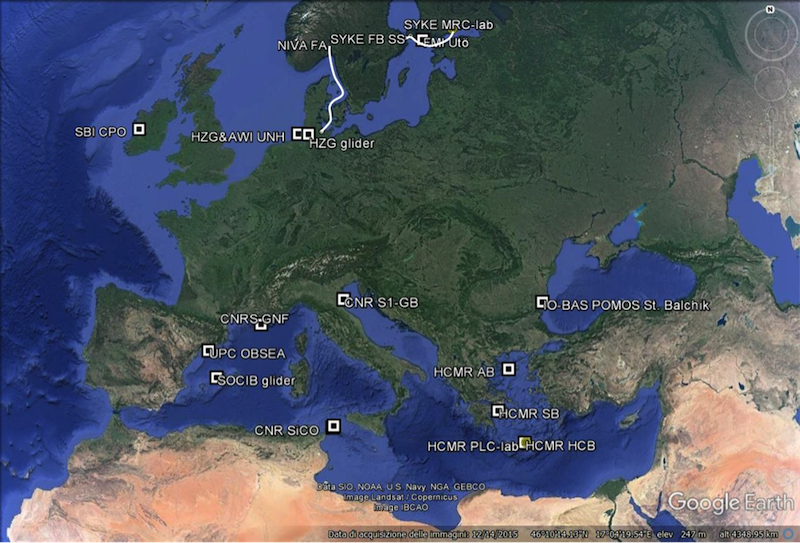 Map of the host infrastructures