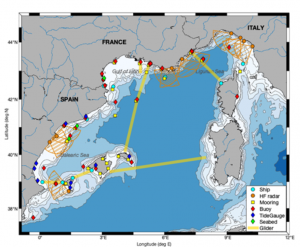 Map showing the key NW-MED PSS sustained platforms and existing stations